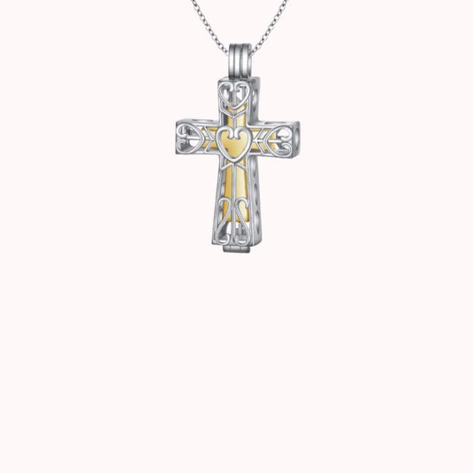 Sanctura Cross Pendant in Sterling Silver